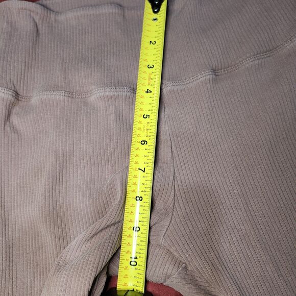 Victoria's Secret PINK Ribbed Seamless High Waist Leggings Mauve L Yoga Preppy - Picture 7 of 11